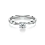 Pierścionek z białego złota z diamentem